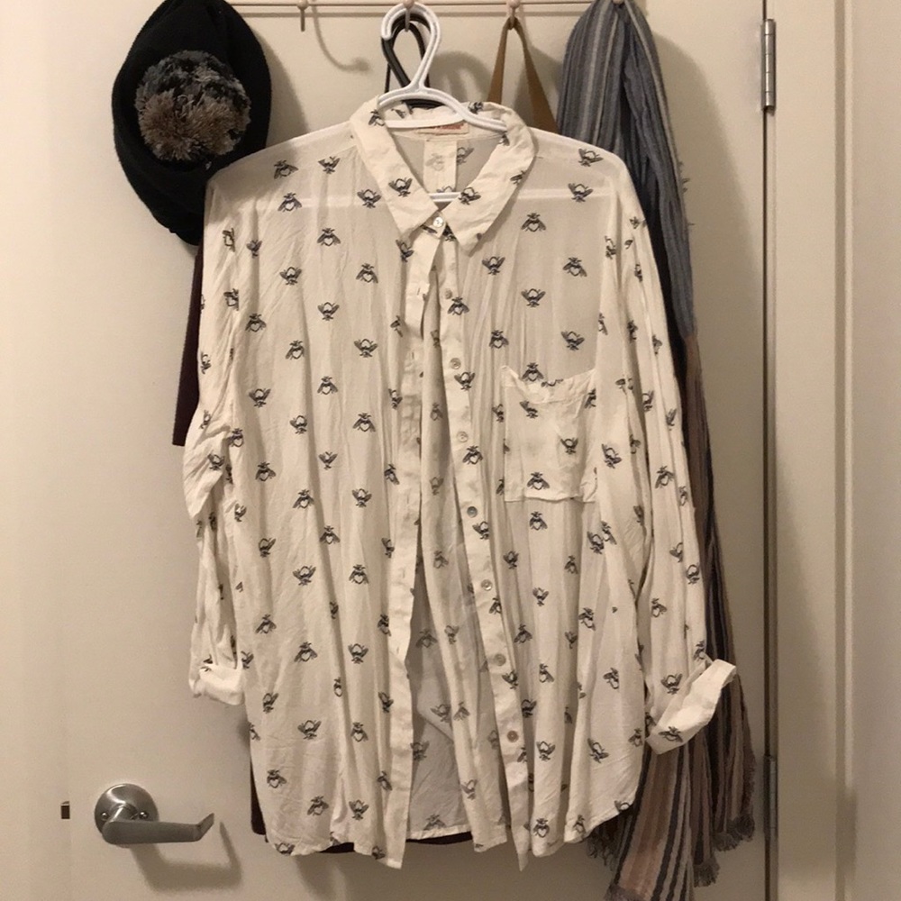 Urban outfitters blouse with bumble bees
